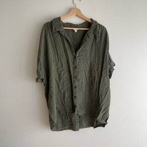 Terra&Sky 1X Green Short Sleeved Top